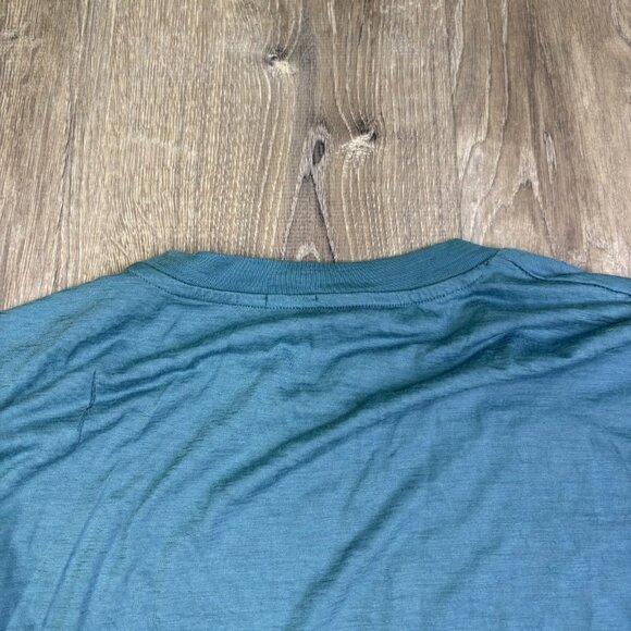 Son Of A Tailor Mens Cerulean Blue Merino Wool Crewneck Long Sleeve T-Shirt XL - Picture 5 of 12